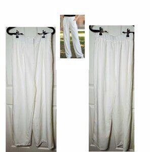 Lulus Front Pockets Winter White Wide-Leg Pants Size Large NWOT